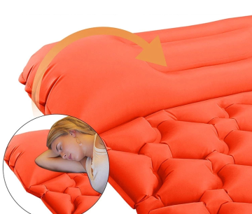 Inflatable cushion with pillow for picnic