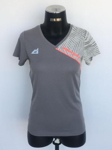 Camiseta de deporte de punto gris de buena calidad