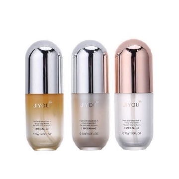Capsule Shape Acrylic Cosmetic Bottle - 30ml Lotion and Foundation Packaging