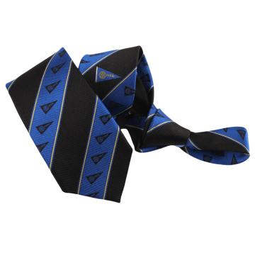 Wholesale Navy Blue Silk Jacquard Custom Logo Ties for Men's Suit Accessories