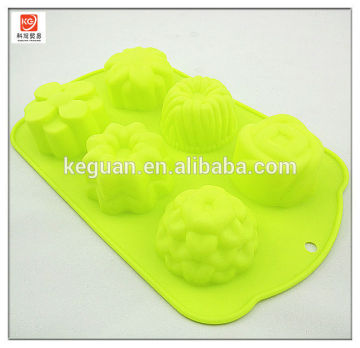 S-A0047 popular nice design colorful flower shaped silicon cake mould