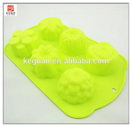 S-A0047 popular nice design colorful flower shaped silicon cake mould