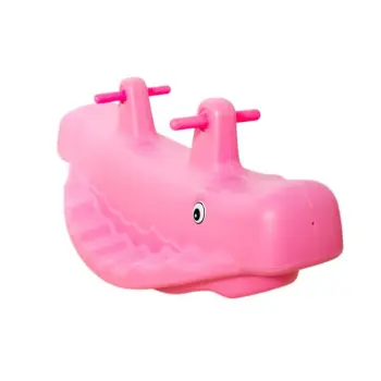 Plastic Whale Seesaw: Kids' Ride-On Balance Toy for Kindergarten