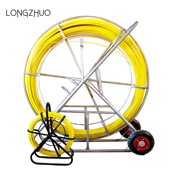 350m Fiberglass duct rodder with frame and wheel