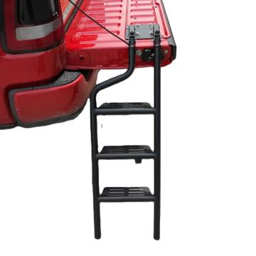 Black Aluminum Alloy Rear Ladder Tailgate Ladder for Dmax 2012