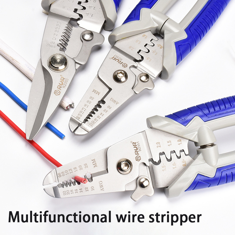 Customized multi purpose cable cutting and crimping wire stripping pliers electrician tools multi function tool pliers