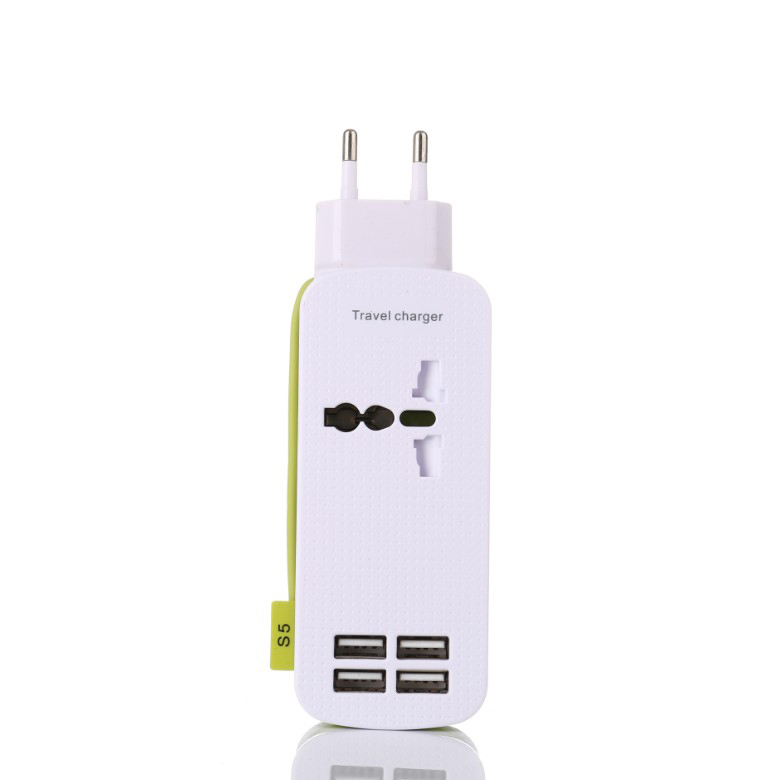 4 Ports Travel Power Strip Surge Protector