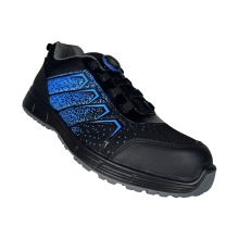 Black Blue Flyknit Low Cut Safety Shoes