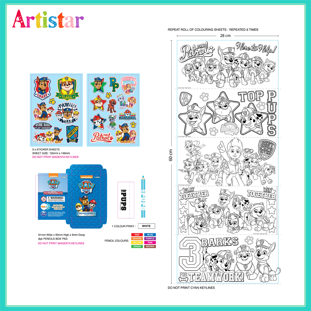 Paw Patrol Colouring Attractive Table, High Quality Paw Patrol ...