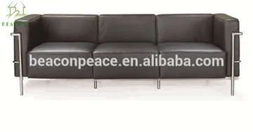 Living room LC3 3 seater Leather Sofa Couch