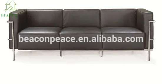 Living room LC3 3 seater Leather Sofa Couch
