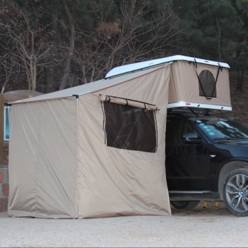 Hard Shell Fiberglass Roof Top Tent with Annex Room & Aluminum Ladder