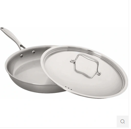 The Versatile Single Handle Stainless Steel Frying Pan with Cover