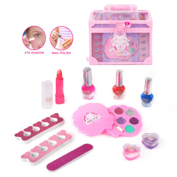 Children's Makeup Kit: Complete Cosmetics Accessories Suit Case and Nail Play Set for Grooming - New Sets Available
