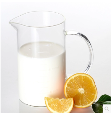 350ml Handle Clear Glass Measuring Drinking Cup