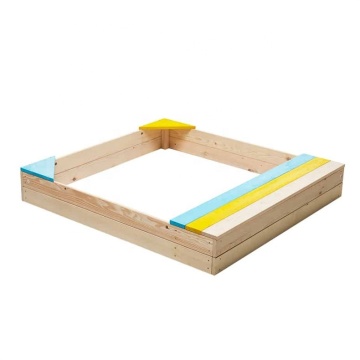 Zona de juegos al aire libre Jardín de madera Niños Sandpit Asiento