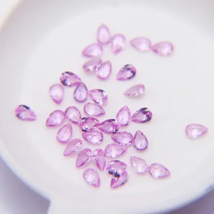 Natural Pink Sapphire Teardrop Shaped Loose Pink Stone