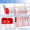 rust proof coating holders rack kitchen multifunction dish drying rack