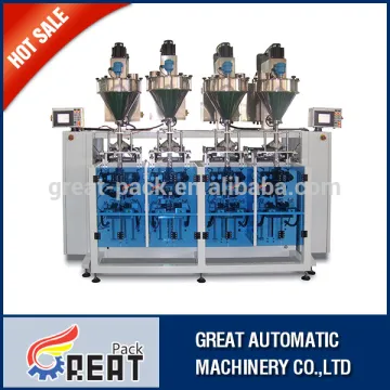 Multi-channel multifunctional vertical small bags of solid powder particles block packing machine