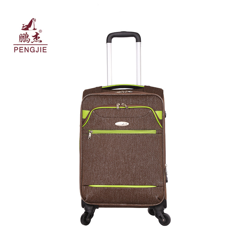 OEM-Logo Soft Polyester Fabric Rolling Travel Luggage