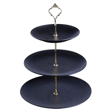 Matte Ceramic Porcelain Black Dinner Plate