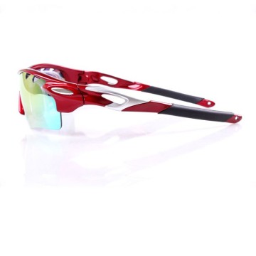 red frame sunglasses with EVA black cool case