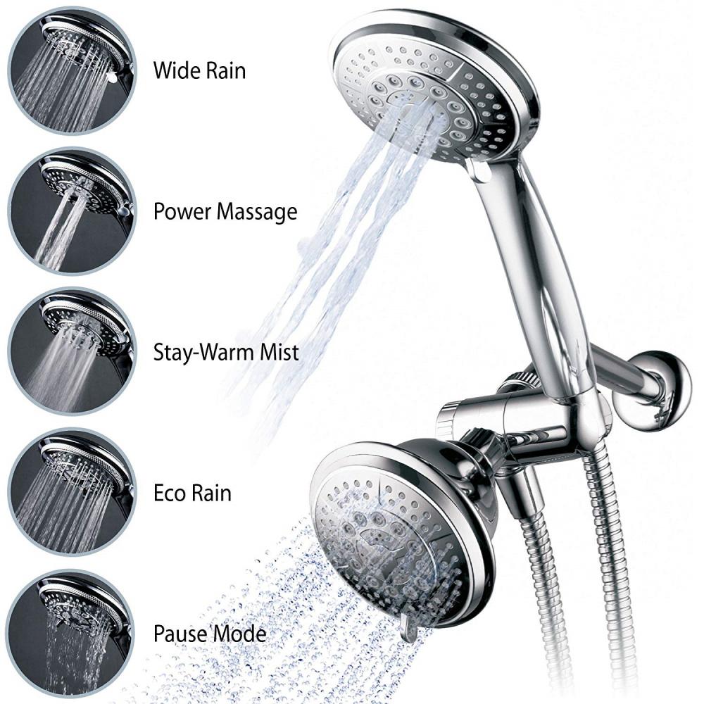 5 Function Two Shower Heads Shower Set