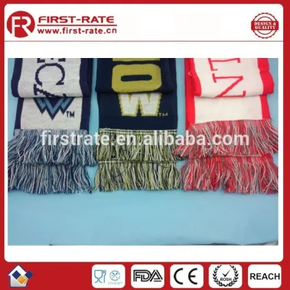 customized multi-color fringes acrylic scarf