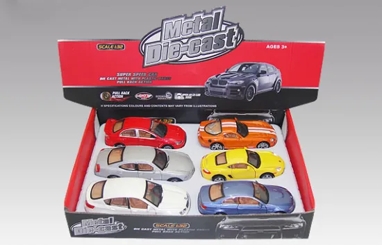 1:32MIX PULL BACK DIE-CAST CAR W/IC N LIGHT(6PCS IN ONE DISPLAY BOX)