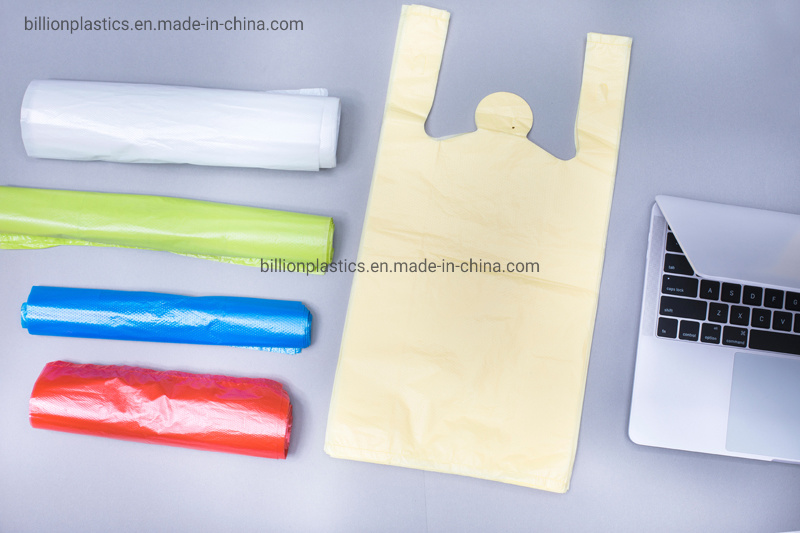 HDPE Plastic Carrier Gusset Bag T-Shirt Bag Plastic Bag Carrier Bag Thank You T-Shirt Bag