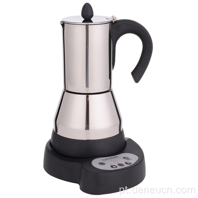 Máquina de Espresso Moka de aço inoxidável elétrico italiano