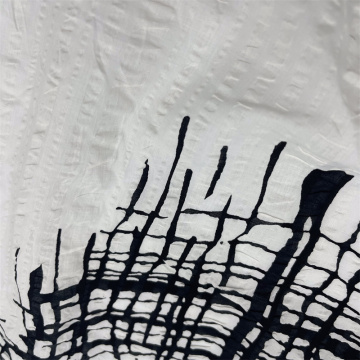 100% Cotton voile salt shrink printed fabric