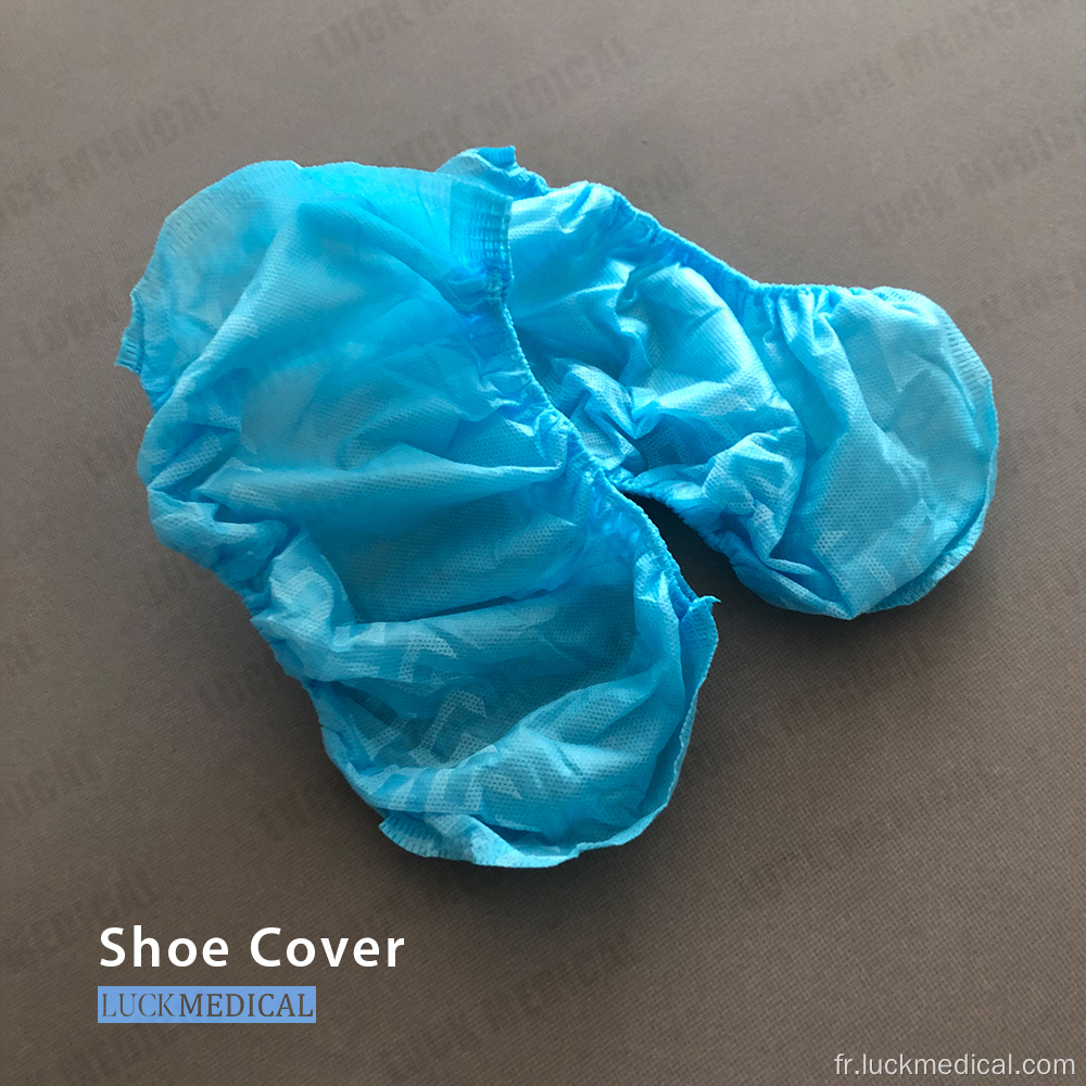 Couverture de chaussures jetables bleues non glissade