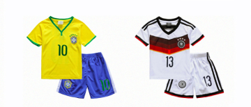 OEM Sublimated quick dry club team kids football single jersey sets, 100% polyester soccer team jersey uniforms