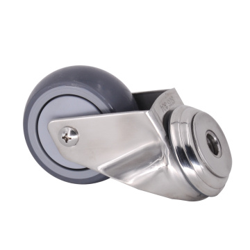 Bolt Hole 3 Inch Swivel TPR Caster