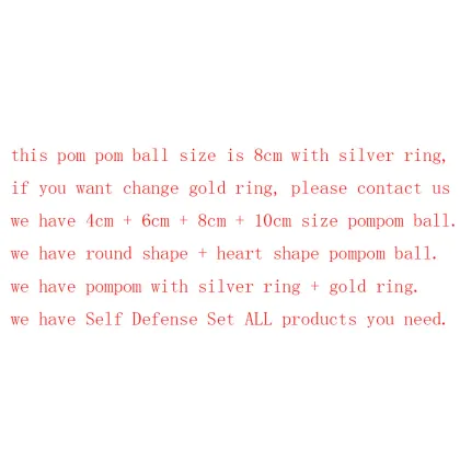 Assorted Pom Pom Ball Keychains and Self-Defense Sets