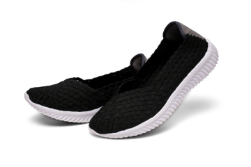 Ballerine da donna in tessuto nero alla moda da donna