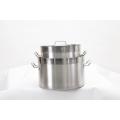 Stainless steel pot with short handles