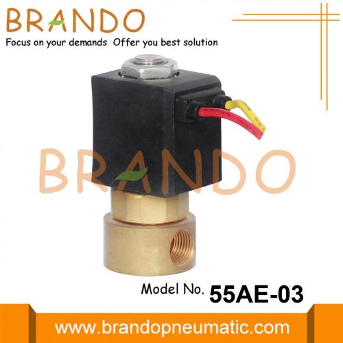 Válvula solenoide de latón de 2 vías de 1/8 &#39;&#39; con sello FKM