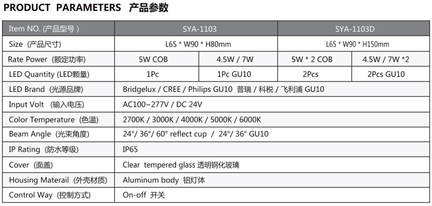 LED wall lamp for sauna room