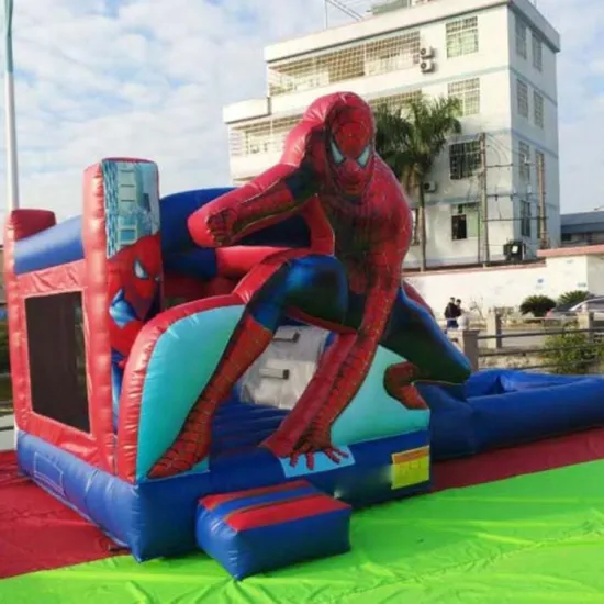 High Quality Factory Price Spiderman Inflatable Castle with Pool for Party Rentals