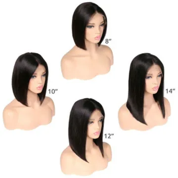 Available Middle Part Bob Wigs 100% Human Hair 13x4 Front Lace Wig
