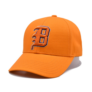 3D broderi orange baseball cap grossist