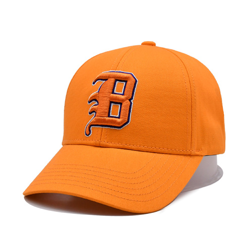 Broderie 3D Cap de baseball orange en gros