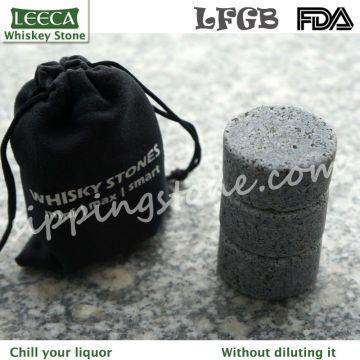 Dark grey granite whiskey ice rock round shape