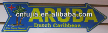 Aruba Indicator plate,Street Sign,Advertising tin Sign,Road metal Sign