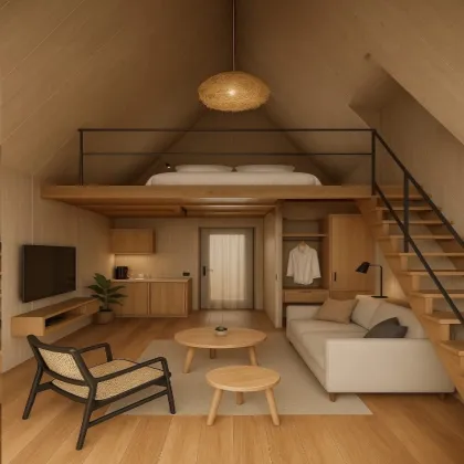 Customized cabin hotel Generic Modern A-Frame Cabin