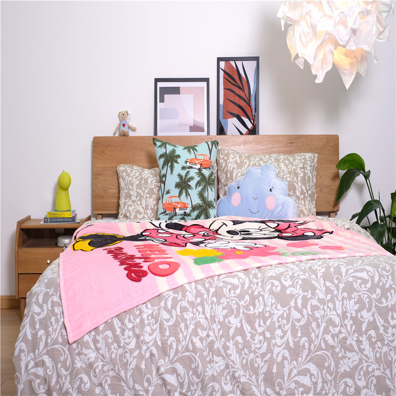 Minnie Mouse Short Fleece Coral Printed Cartoon Blankets