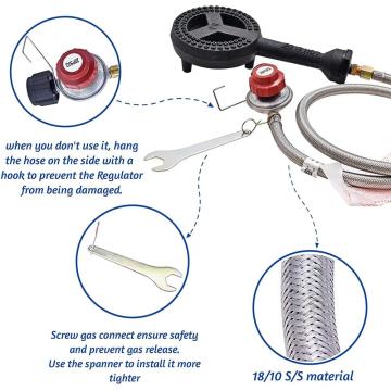 20PSI High Pressure Adjustable Propane Regulator Hose Set