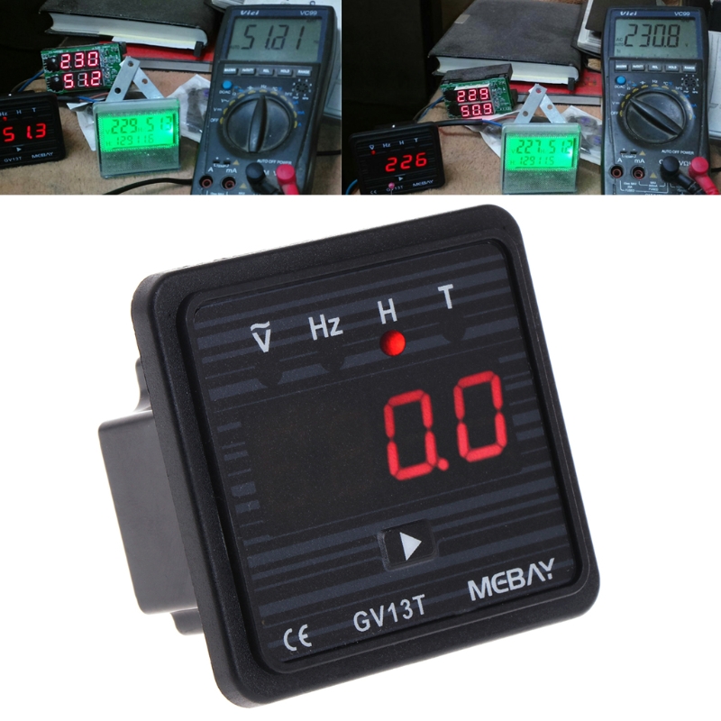 GV13T AC220V Generator Digital Voltmeter Frequency Hour Test Panel Meter G8TB